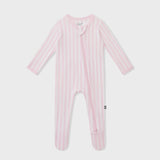 Kyte Baby - Zippered Footie - Small Sakura Stripe