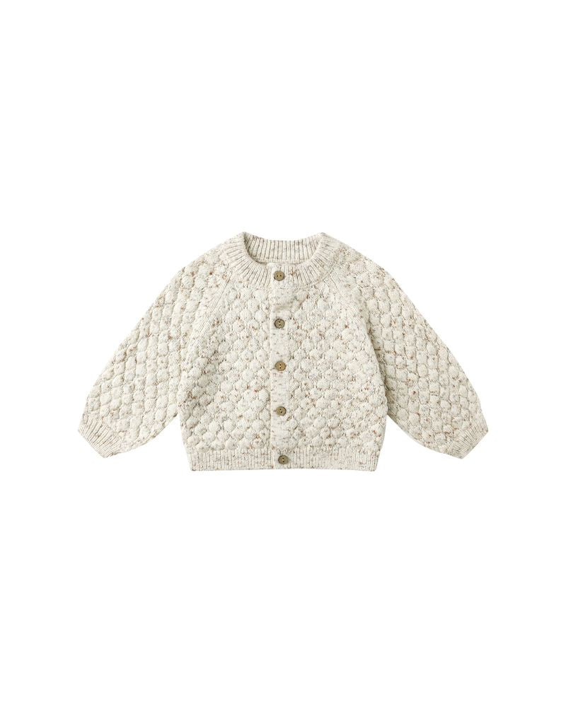 Quincy Mae - Bubble Knit Cardigan - Natural Confetti