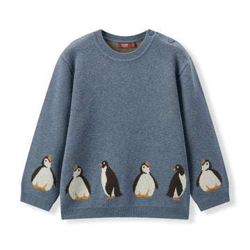 Milkbarn - Knitted Sweater - Penguin Family