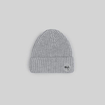 Miles the Label - Ribbed Winter Beanie - Heather Grey