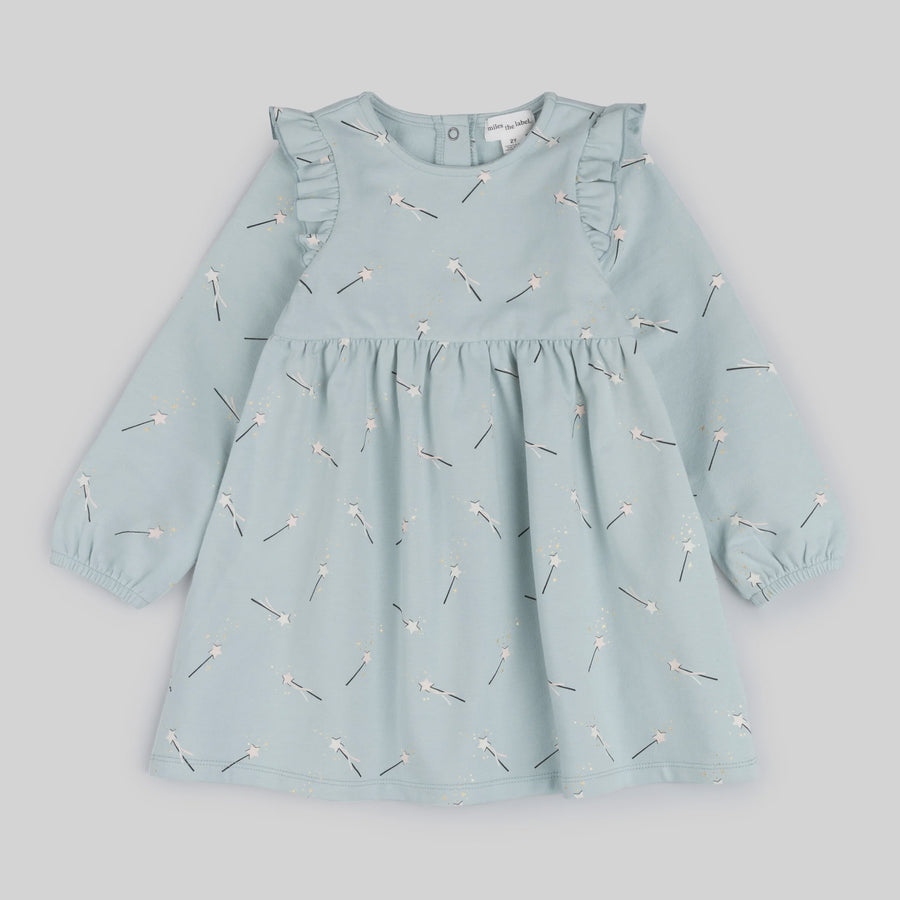 Miles the Label - Magic Wand Print Terry Dress - Cloud Blue