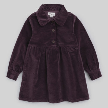 Miles the Label - Corduroy Collard Dress - Plum