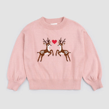 Miles the Label - Dasher and Dancer Knit Sweater - Rose