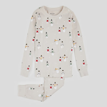 Petit Lem - Frosty Festivities PJ Set - Beige