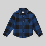 Miles the Label - Buffalo Plaid Flannel Shirt - Glacier Blue