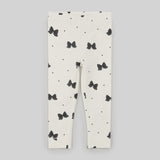 Miles the Label - Glitter Bow Print Legging - Off-White