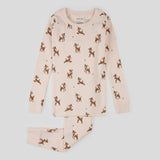 Petit Lem - Reindeer Print PJ Set - Light Pink