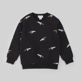 Miles the Label - Space Shuttle print Sweatshirt - Black