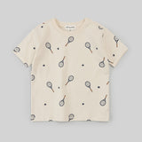 Miles the Label - Racquet Print T-Shirt - Birch