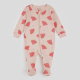 Petit Lem - Knit Footed Sleeper - Pink Watermelons