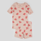 Petit Lem - Short Sleeve Top & Short PJ Set - Pink Watermelons
