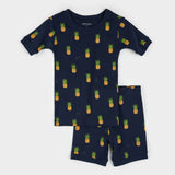 Petit Lem - Short Sleeve Top & Short PJ Set - Navy Pineapples