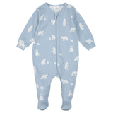 Petit Lem - Footed Sleeper Knit (Polar Bear Blue)