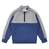 Miles the Label - Mock Neck Sweatshirt Knit - Heather Grey