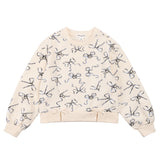 Miles the Label - Crew Neck Sweatshirt - Off White w/ Bows