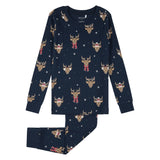 Petit Lem - 2-Piece PJ Set (Reindeer Navy)