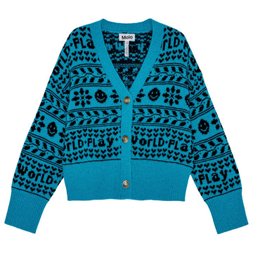 Molo - Gilly Cardigan - Peacock Blue