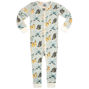 Milkbarn - Bamboo Zipper Pajama - Butterfly