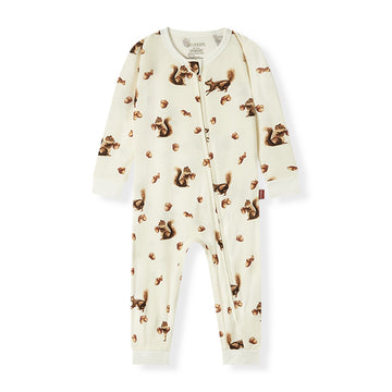 Milkbarn - Bamboo Zipper Pajama - Chipmunk