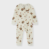 Milkbarn - Luxe Stretch Zipper Pajama - Chipmunk