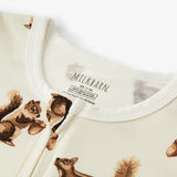 Milkbarn - Luxe Stretch Zipper Pajama - Chipmunk