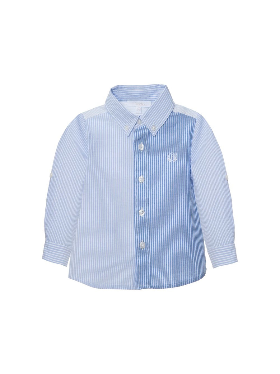 Patachou - Striped Shirt - Pale Blue