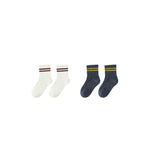 Rylee & Cru - Stripe Socks, 2-pack - Ivory, Navy