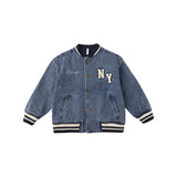 Rylee & Cru - Varsity Jacket - Indigo Denim