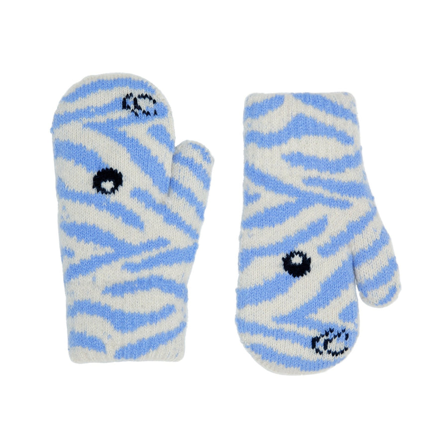 Molo - Kenau Mitts - Zebra Blue