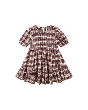Rylee & Cru - India Dress - Burgundy Plaid