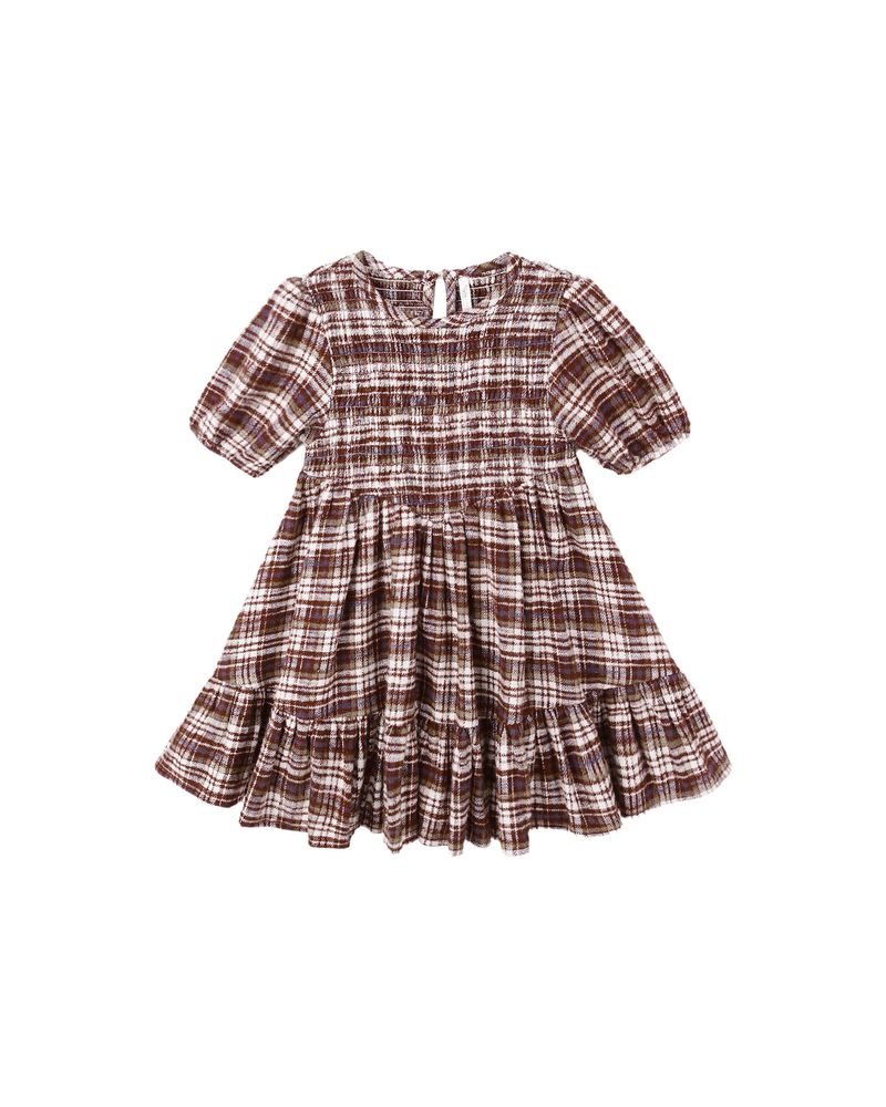 Rylee & Cru - India Dress - Burgundy Plaid