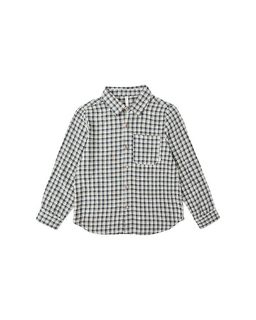 Rylee & Cru - Collared Long Sleeve Shirt - Navy Check