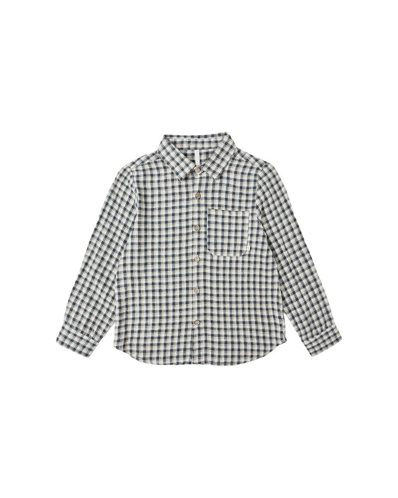 Rylee & Cru - Collared Long Sleeve Shirt - Navy Check