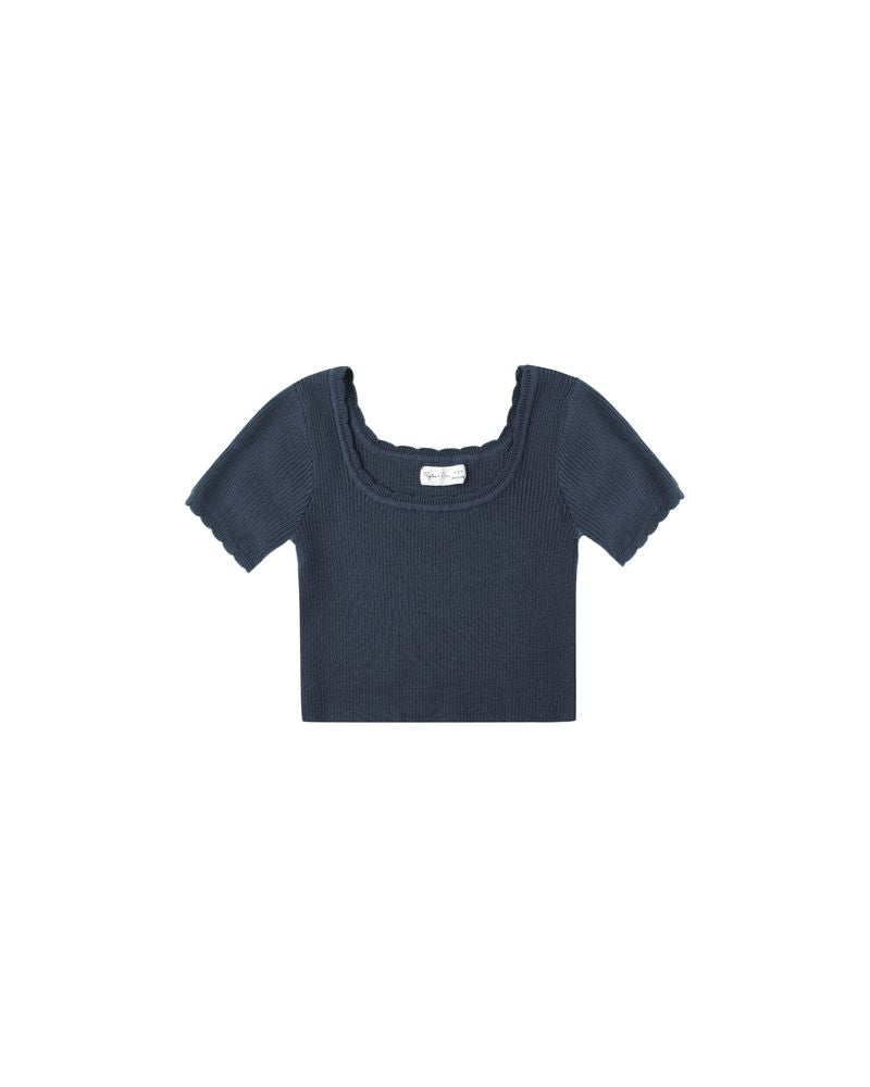 Rylee & Cru - Scallop Tee - Navy