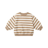 Quincy Mae - Oversized Crew Sweatshirt - Gold Stripe