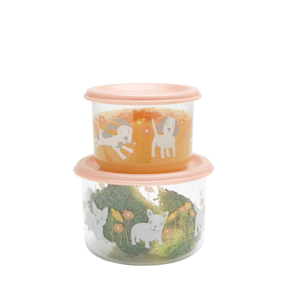 Sugarbooger - Good Lunch Small Containers 2 pcs - Puppies & Poppies