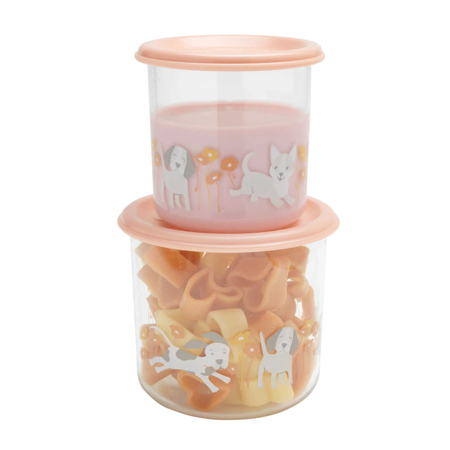 Sugarbooger - Good Lunch Large Containers 2 pcs - Puppies & Poppies