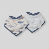 Lou Lou Lollipop - Muslin Bandana Set - Smiley Sharks