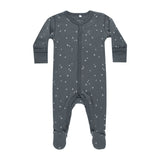 Quincy Mae - Full Snap Footie - Indigo Stars