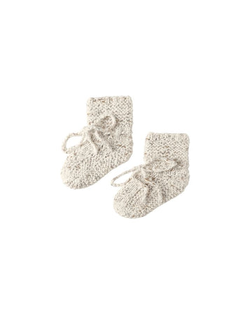 Quincy Mae - Knit Booties - Natural Confetti