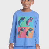 Chaser - T-Rex Long Sleeve Tee - Blue
