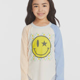 Chaser - Checkered Smiley Longsleeve Tee - Coconut Milk