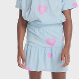 Chaser - Bolt Hearts Skirt - Clear Sky