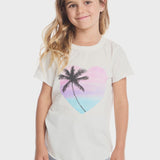 Chaser - Vacation Hearts Shirttail Tee - Streaky White