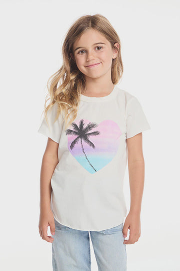 Chaser - Vacation Hearts Shirttail Tee - Streaky White