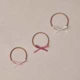 Noralee - Baby Bow Headbands - Ivory/Rose/Raspberry