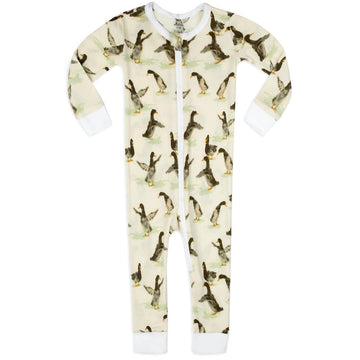 Milkbarn - Organic Cotton Zipper Pajama - Duck