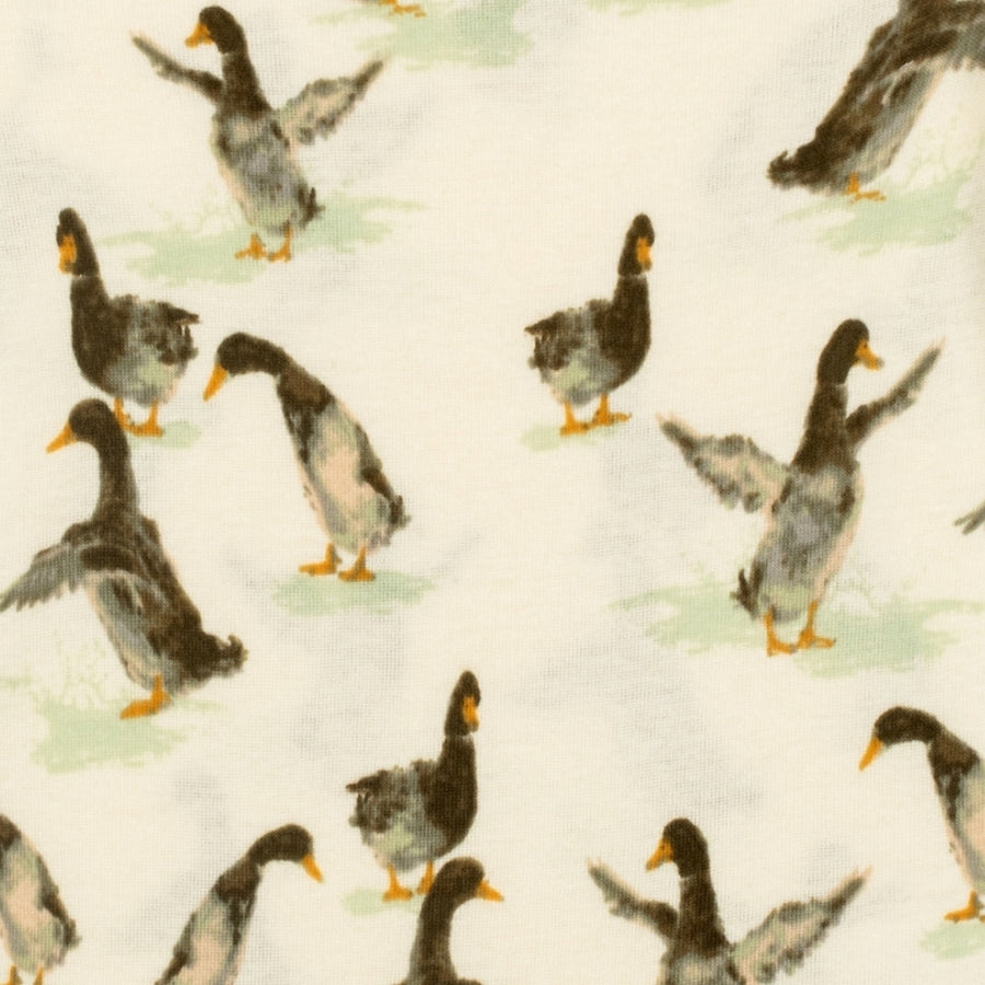 Milkbarn - Organic Cotton Zipper Pajama - Duck