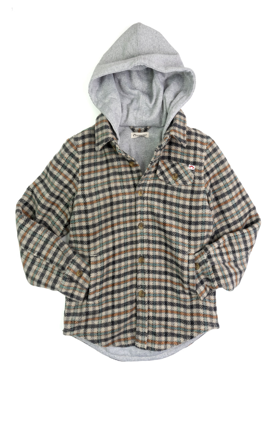 Appaman - Glen Hooded Shirt - Beige