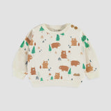 Souris Mini - Cream sweater with all over print